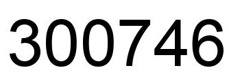 Number 300746 black image
