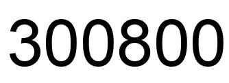 Número 300800 imagen negro