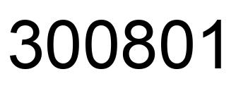 Number 300801 black image