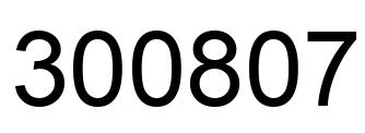 Número 300807 imagen negro