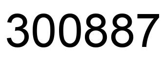 Número 300887 imagen negro