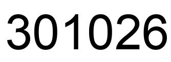 Number 301026 black image