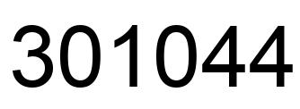 Number 301044 black image