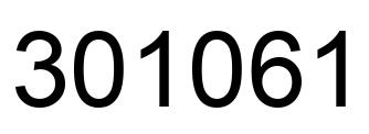 Number 301061 black image