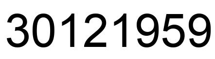 Número 30121959 imagen negro