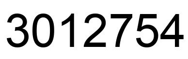Number 3012754 black image