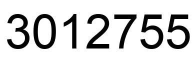 Number 3012755 black image