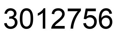 Number 3012756 black image