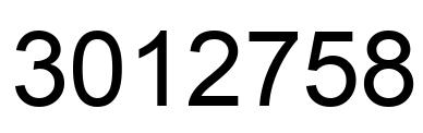 Number 3012758 black image
