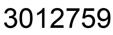 Number 3012759 black image