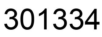Número 301334 imagen negro