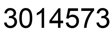 Number 3014573 black image