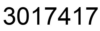 Number 3017417 black image