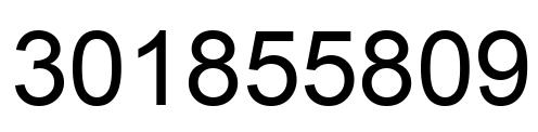Number 301855809 black image