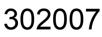 Number 302007 black image