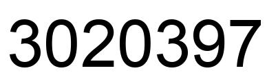Number 3020397 black image