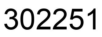 Number 302251 black image