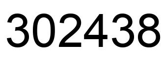 Number 302438 black image