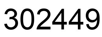 Number 302449 black image
