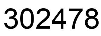 Number 302478 black image