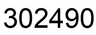 Number 302490 black image