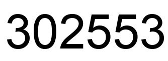 Number 302553 black image