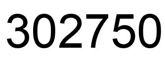 Number 302750 black image