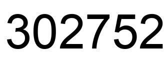 Number 302752 black image