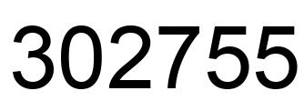 Number 302755 black image