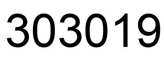 Number 303019 black image
