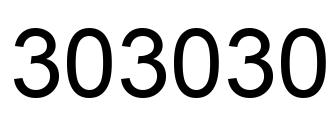 Número 303030 imagen negro