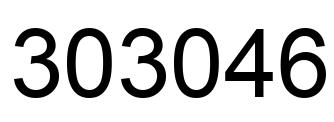 Number 303046 black image
