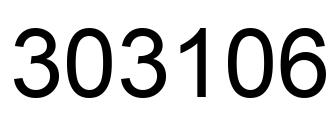 Number 303106 black image