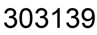 Number 303139 black image