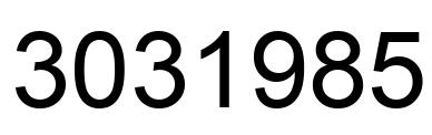 Number 3031985 black image