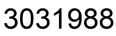 Number 3031988 black image