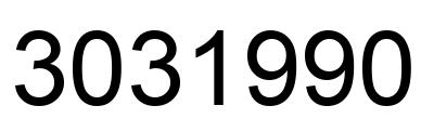 Number 3031990 black image