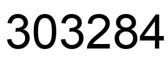 Number 303284 black image