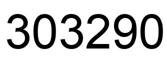 Number 303290 black image