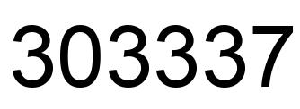 Number 303337 black image