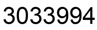 Number 3033994 black image