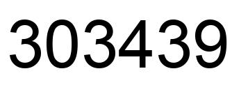 Number 303439 black image