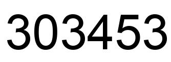 Número 303453 imagen negro