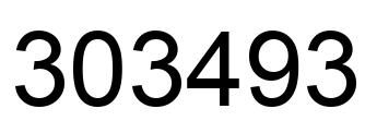 Number 303493 black image