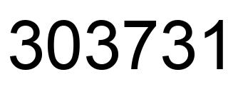 Number 303731 black image