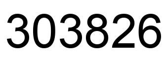 Number 303826 black image