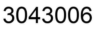 Number 3043006 black image