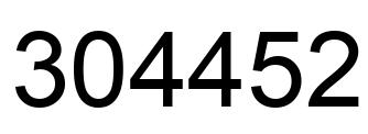 Number 304452 black image