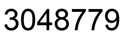 Número 3048779 imagen negro