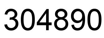 Número 304890 imagen negro